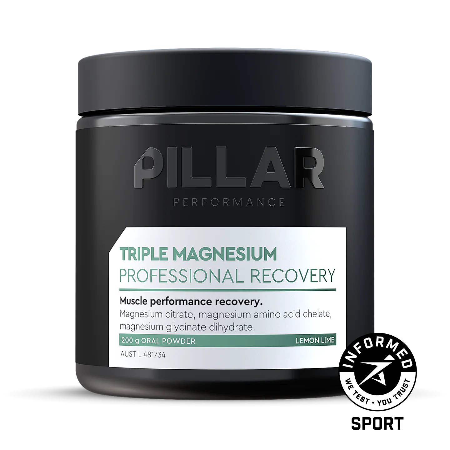 PILLAR PERFORMANCE - Triple Magnesium Powder  Lemon Lime