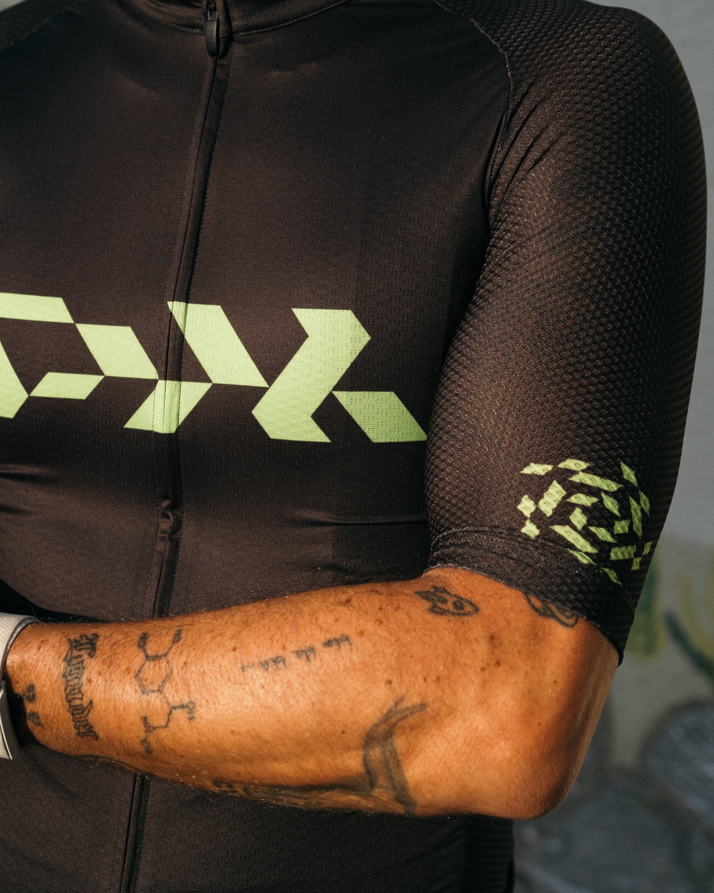 Mens Core Jersey - Carbon Black Lime