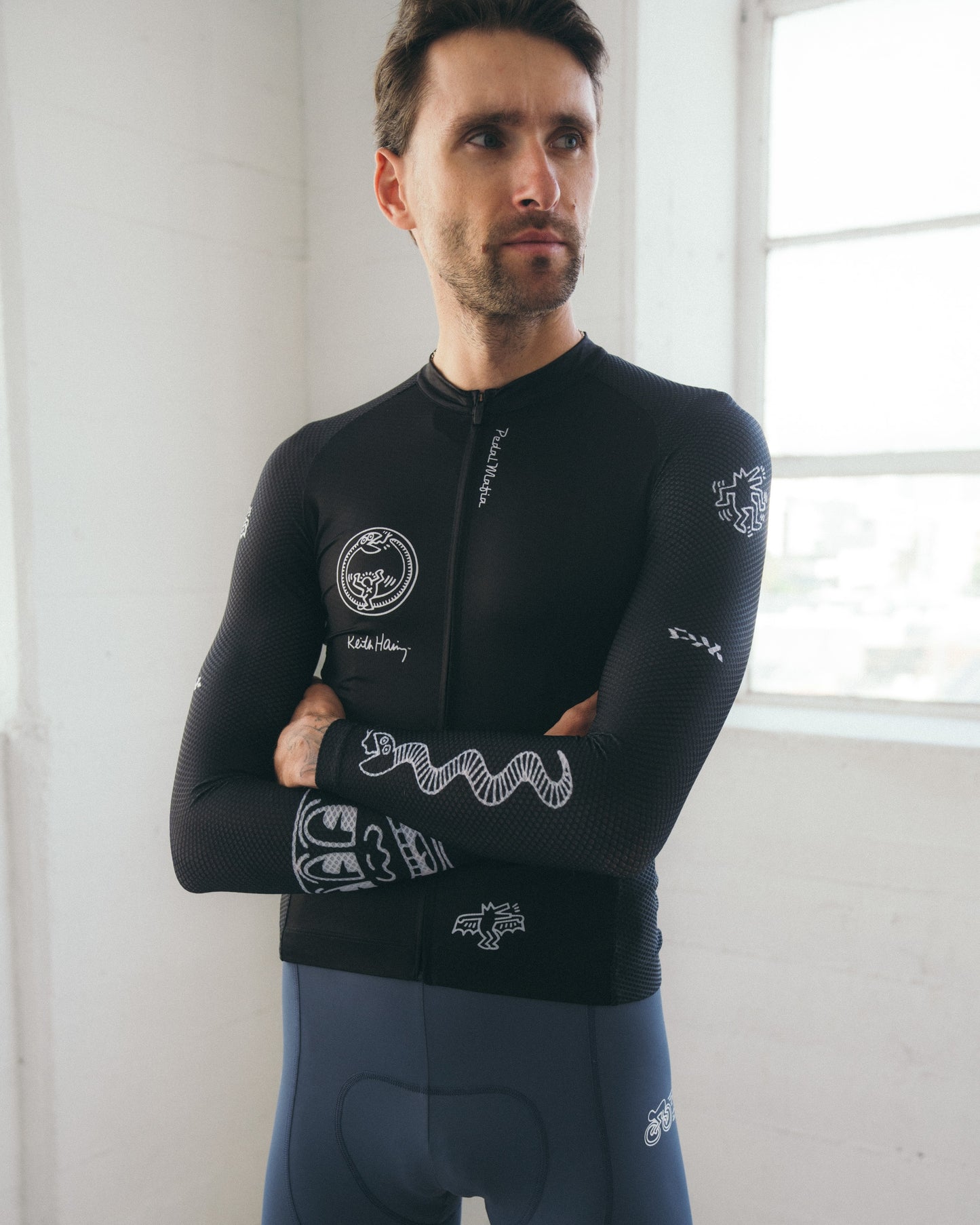 Men's Core Long Sleeve Jersey - Keith Haring x PM Black