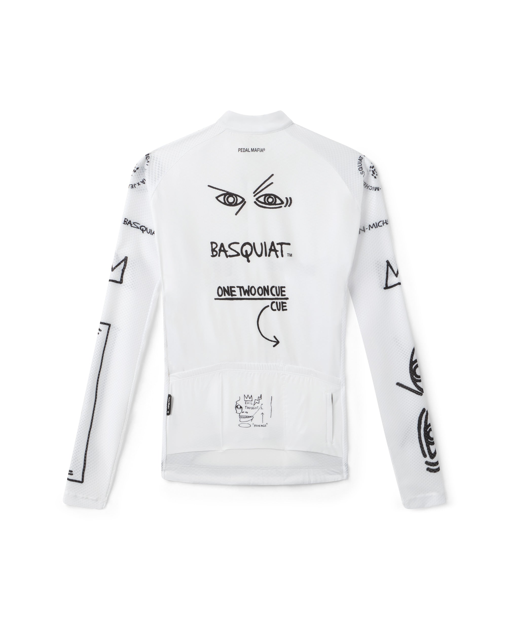 Men's Core Long Sleeve Jersey - Jean-Michel Basquiat White | Pedal