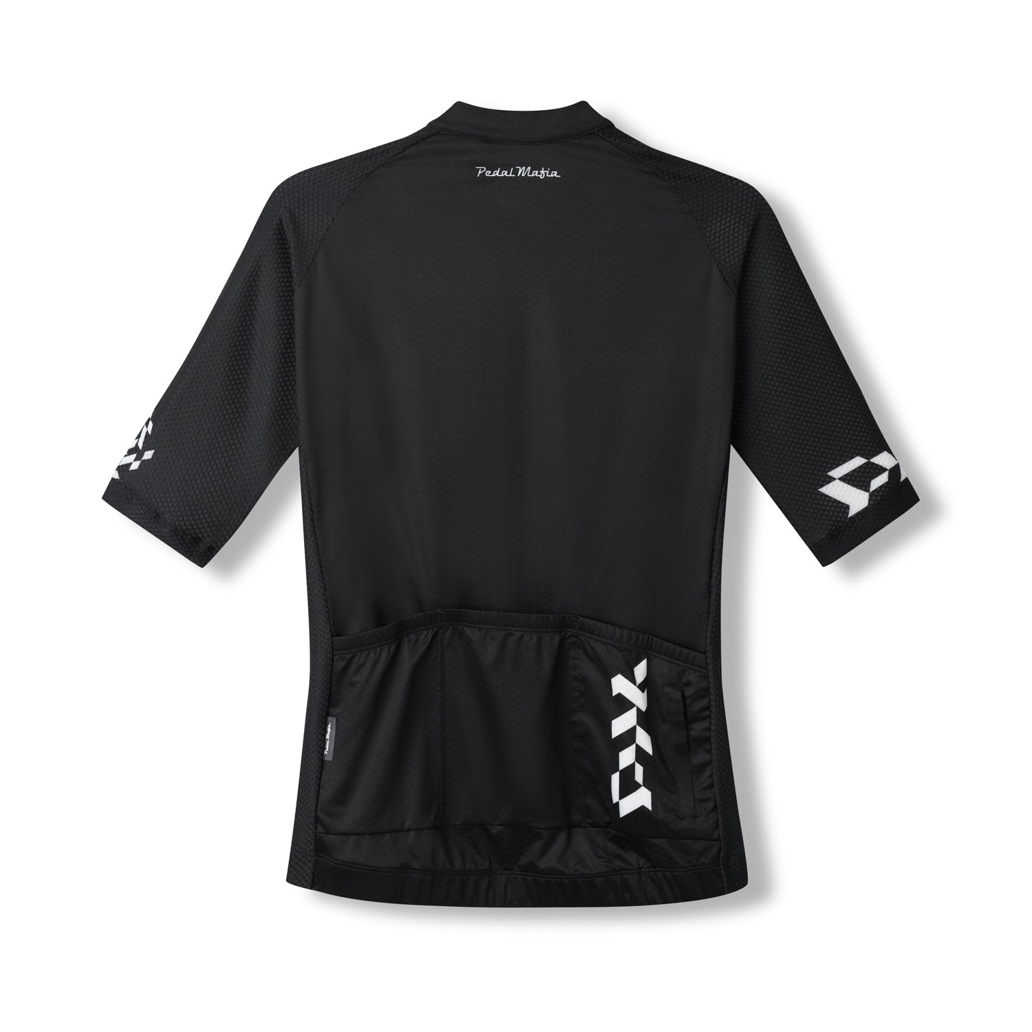 Mens Core Cycling Jersey Black White Pedal Mafia Pedal Mafia