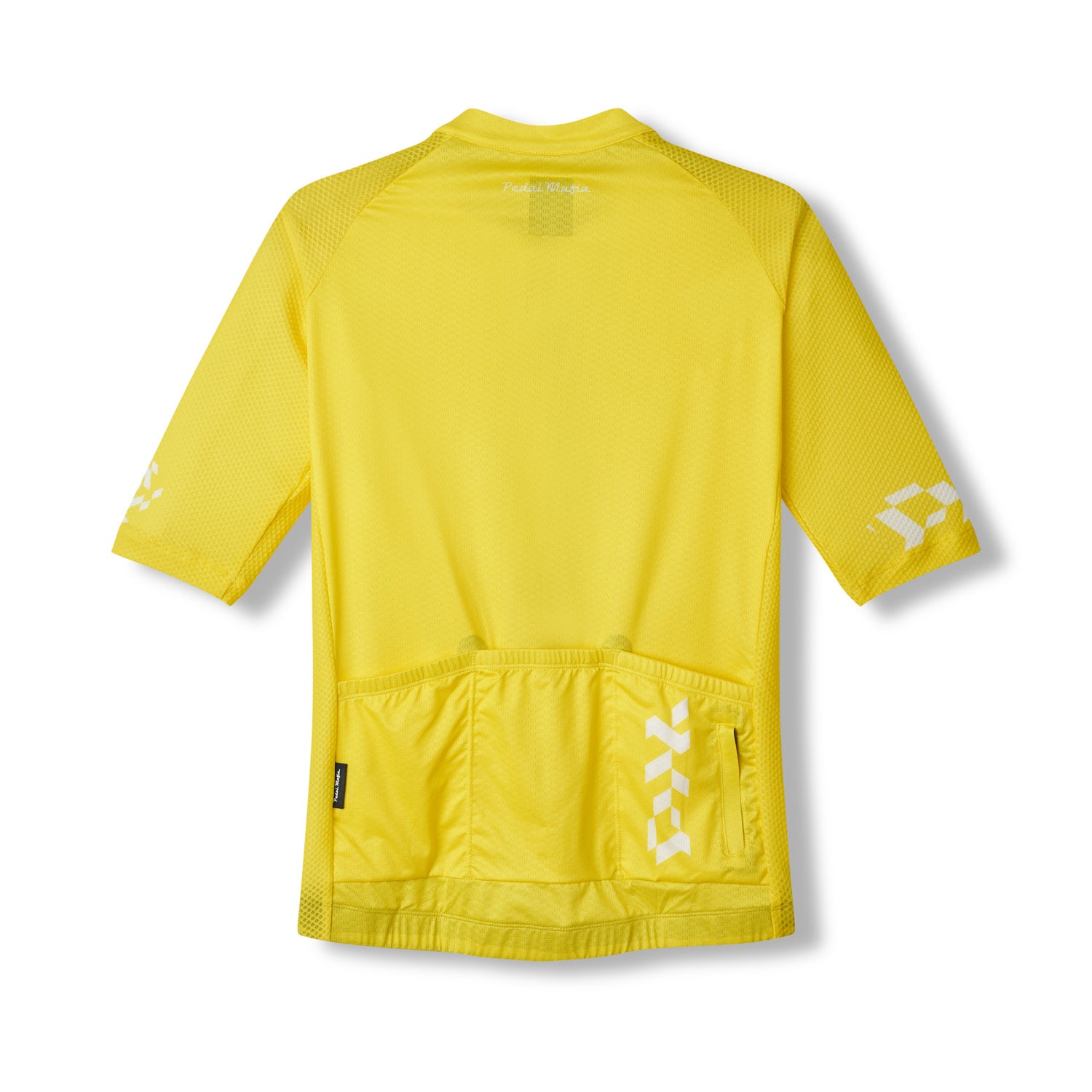 Mens Core Cycling Jersey - Yellow White | Pedal Mafia | Pedal
