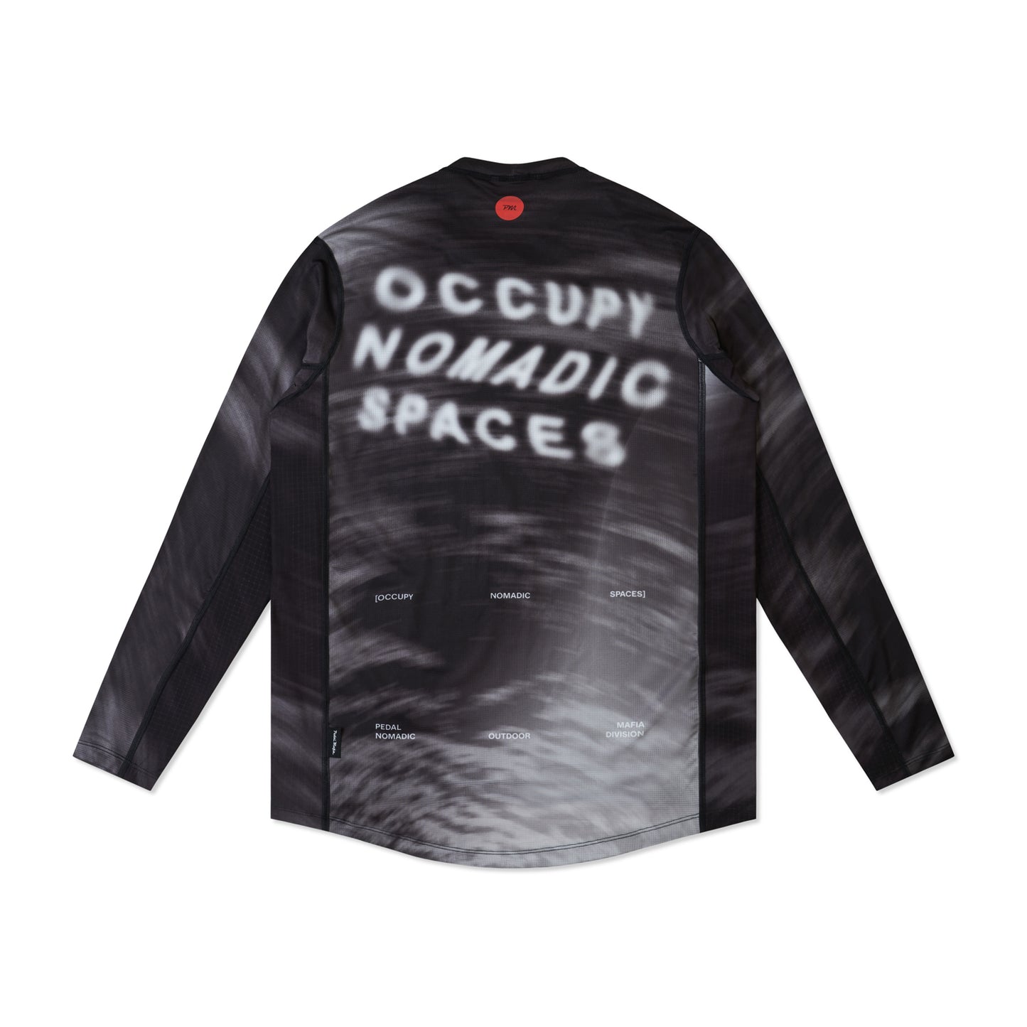 Nomadic Tech Long Sleeve T Shirt - Black Blur