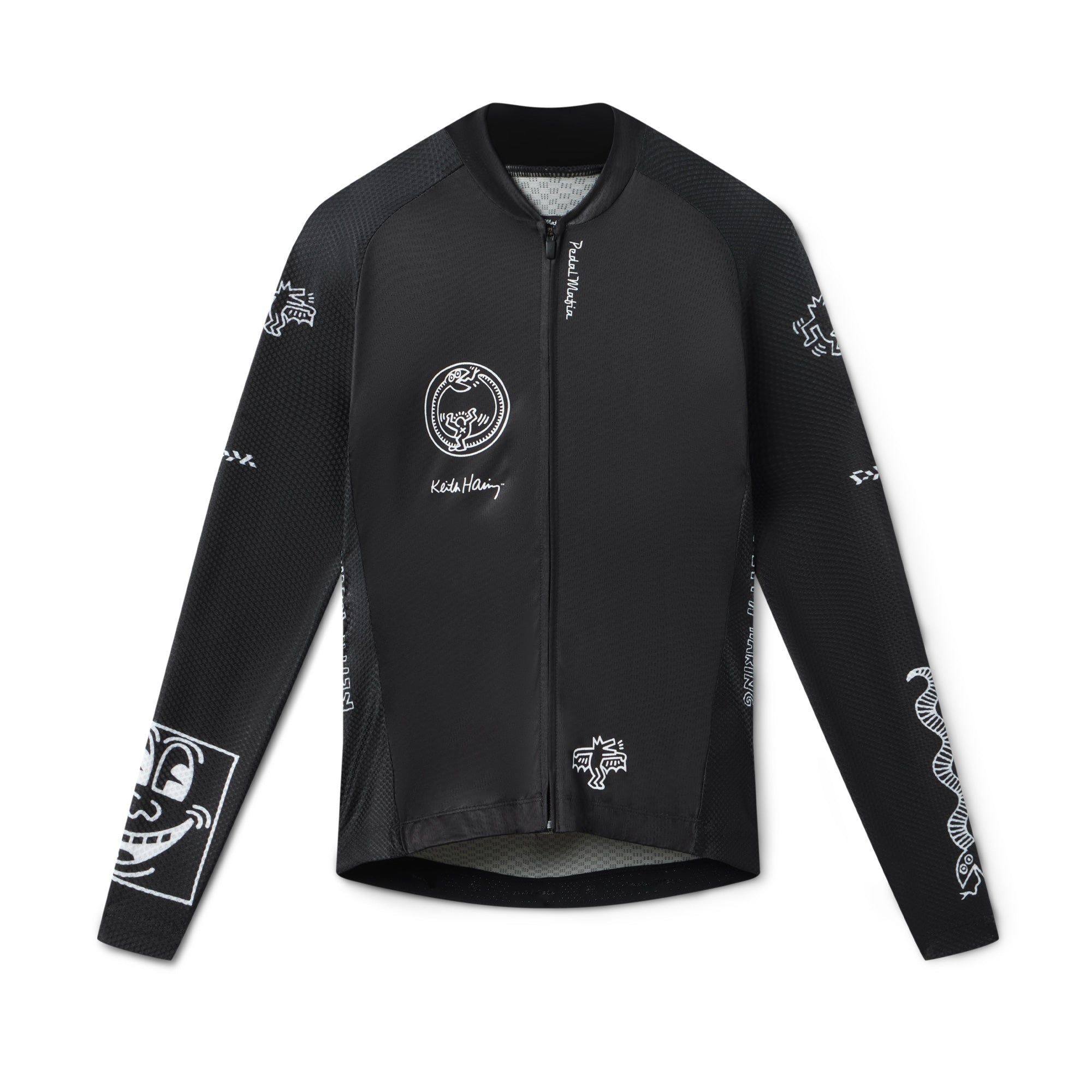 Women's Core Long Sleeve Jersey - Keith Haring x PM Black | Pedal