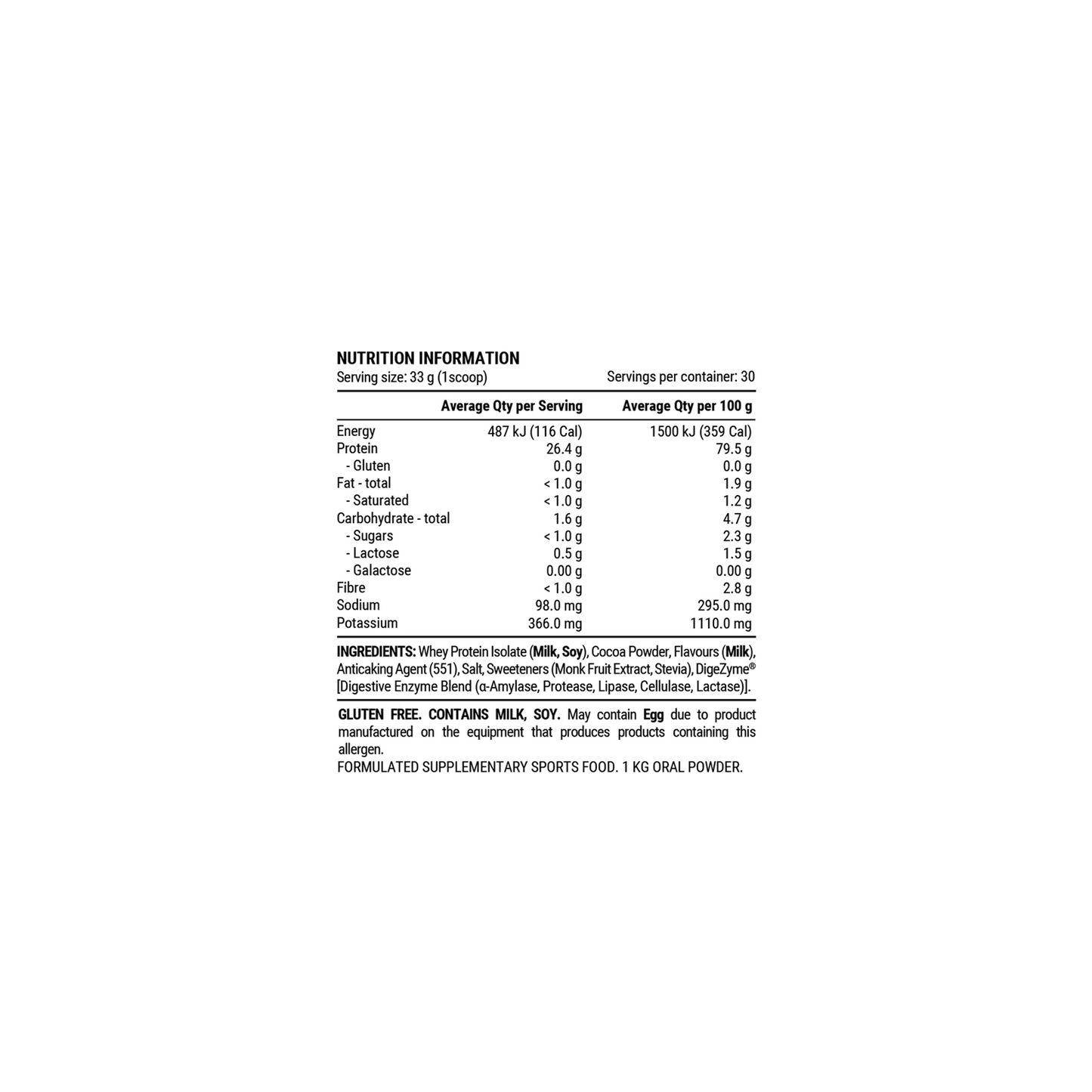 Whey Protein Isolate - Grass-fed