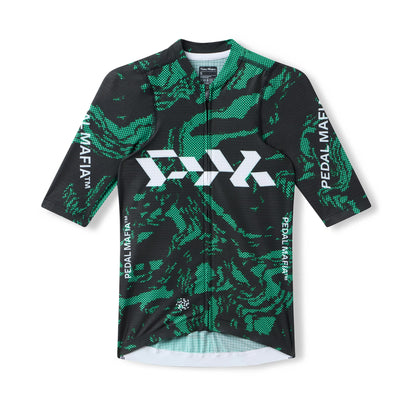 Women's Pro Race Jersey - Glitch Flow Shadow Green