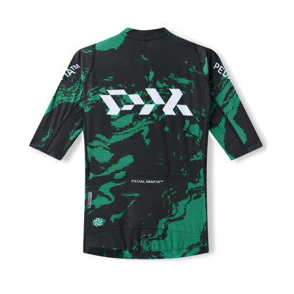 Women's Pro Race Jersey - Glitch Flow Shadow Green