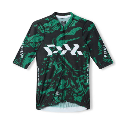 Men's Pro Race Jersey - Glitch Flow Shadow Green