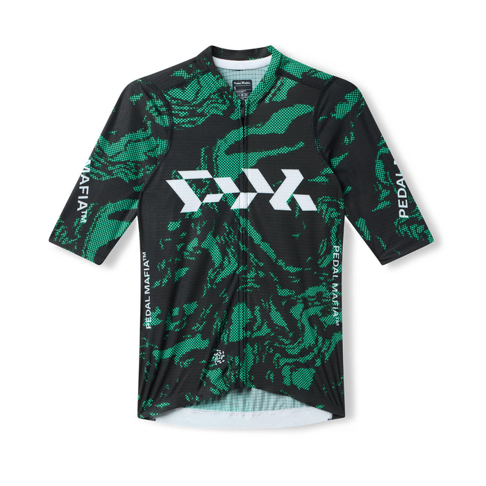 Men's Pro Race Jersey - Glitch Flow Shadow Green