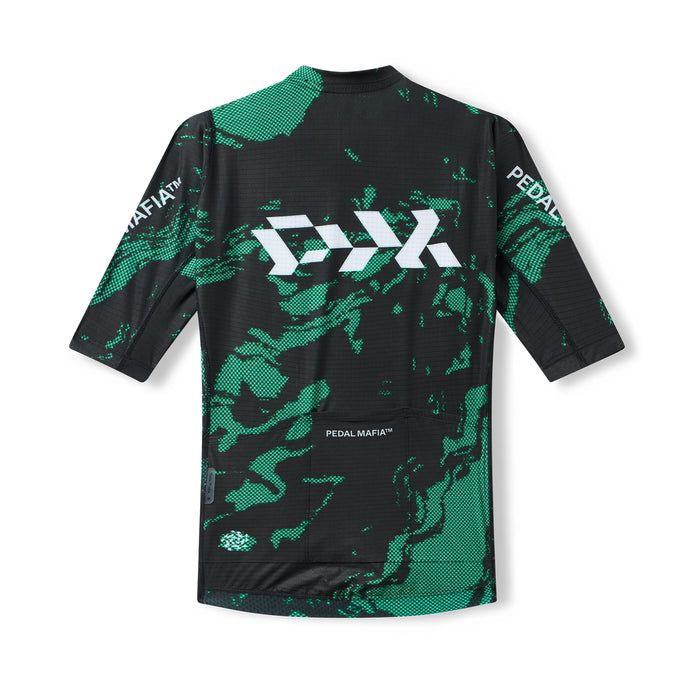 Men's Pro Race Jersey - Glitch Flow Shadow Green