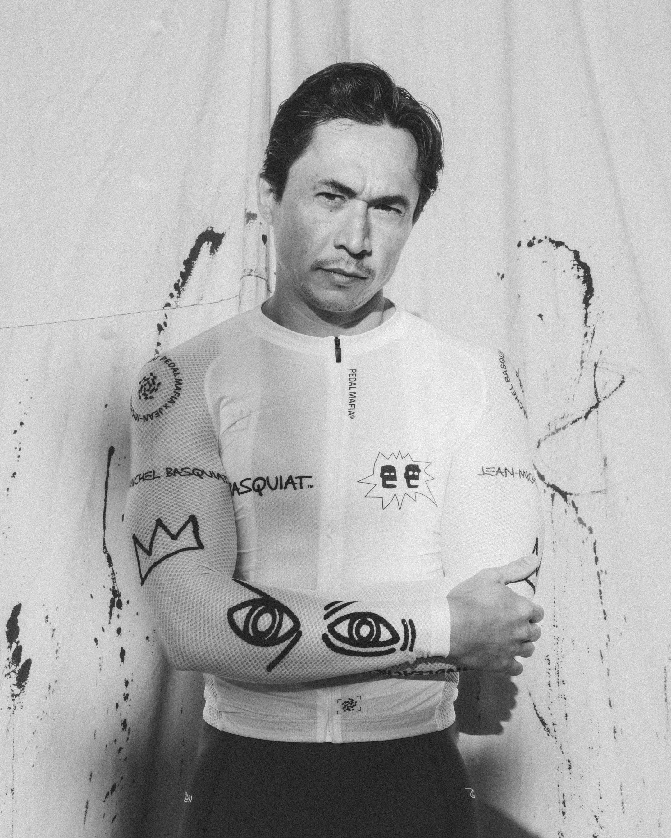 Men's Core Long Sleeve Jersey - Jean-Michel Basquiat White | Pedal