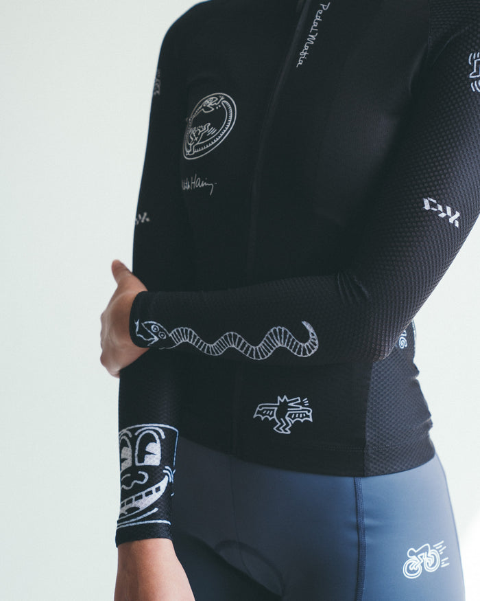 Women's Core Long Sleeve Jersey - Keith Haring x PM Black