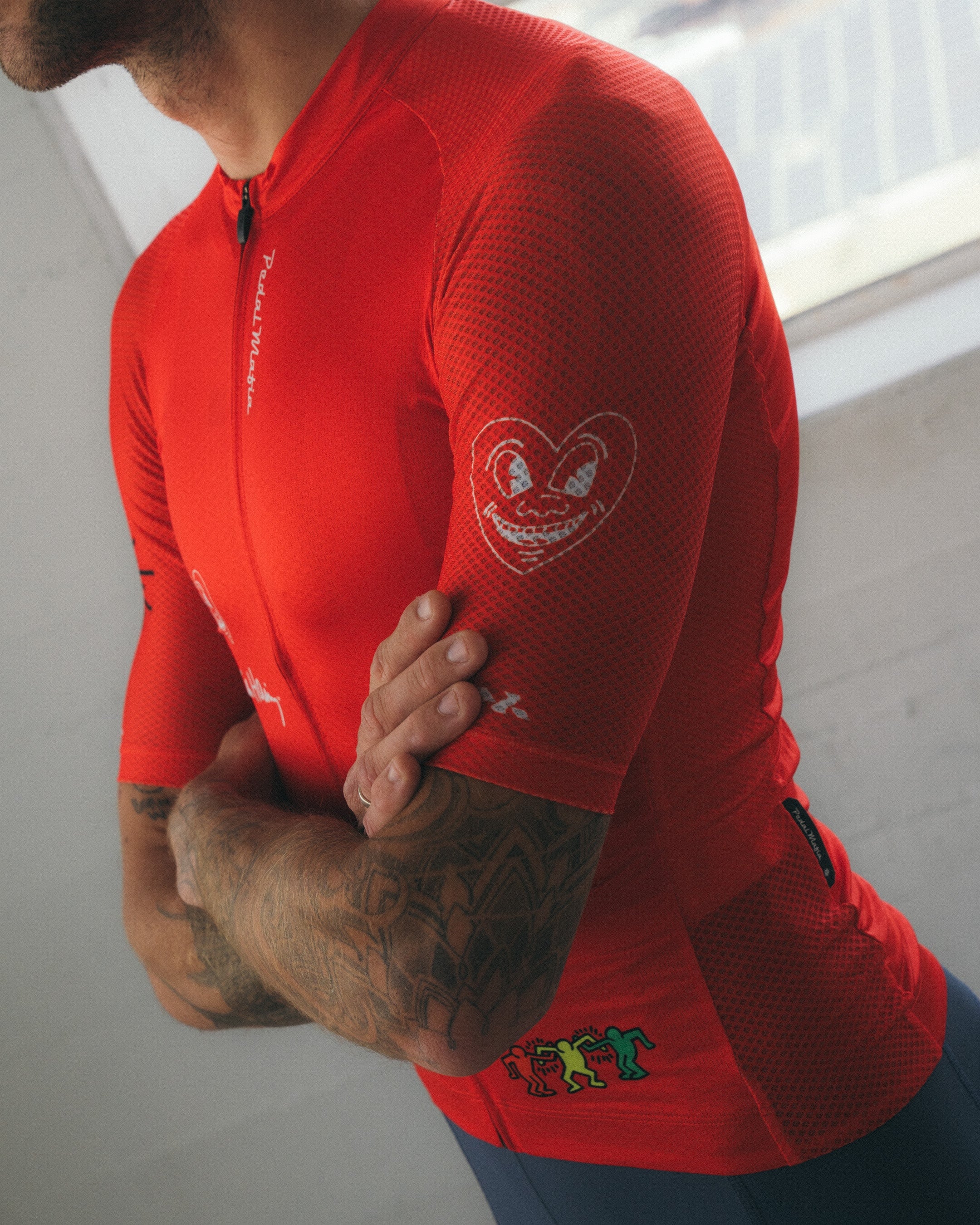 Men's Core Jersey - Keith Haring x PM Red | Pedal Mafia Australia