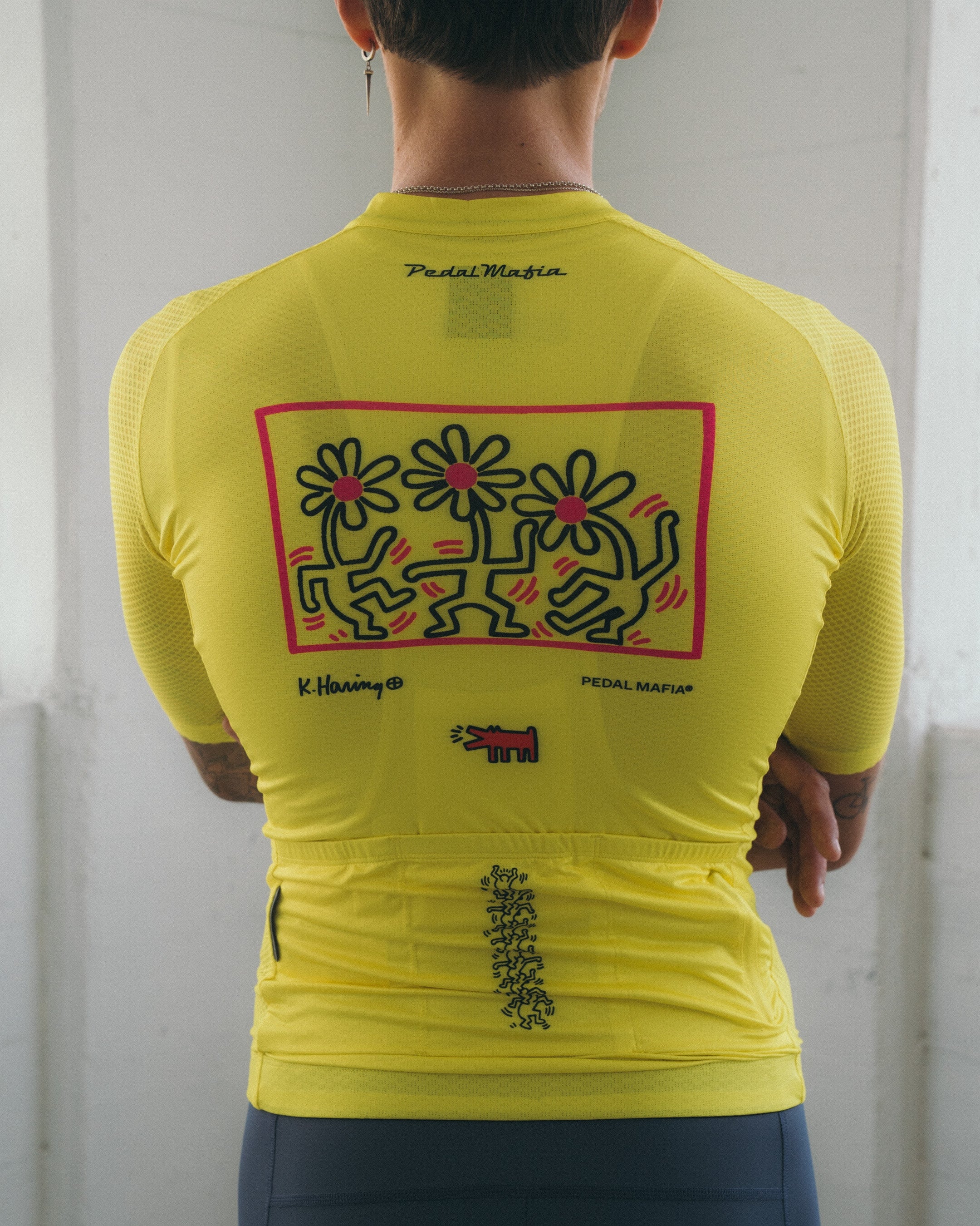 Men's Core Jersey - Keith Haring x PM Yellow | Pedal Mafia Australia