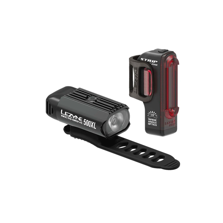 Lezyne Hecto Drive 500XL/Strip Drive 150 USB LED Light Set Black