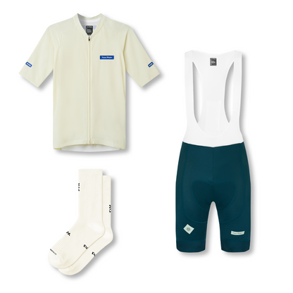 Men's Core Racing Cycling Bundle - Off-White/Emerald