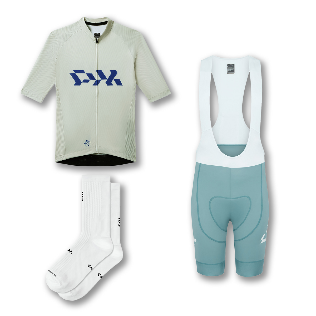Men's Core Cycling Bundle - Chalk Stone / Slate Blue