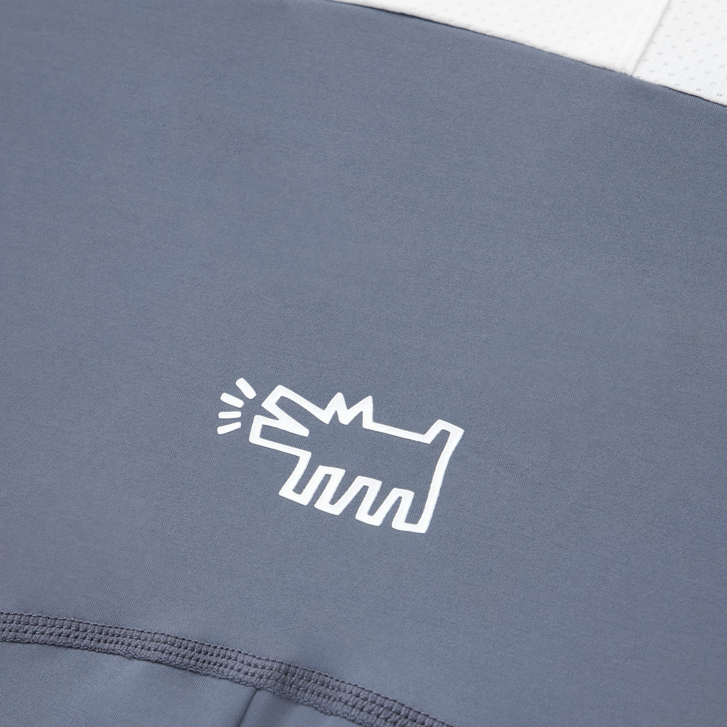 Men's Core Bib Shorts - Keith Haring x PM Grey