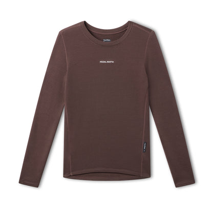 Men's Pro Merino Long Sleeve Base Layer - Brown