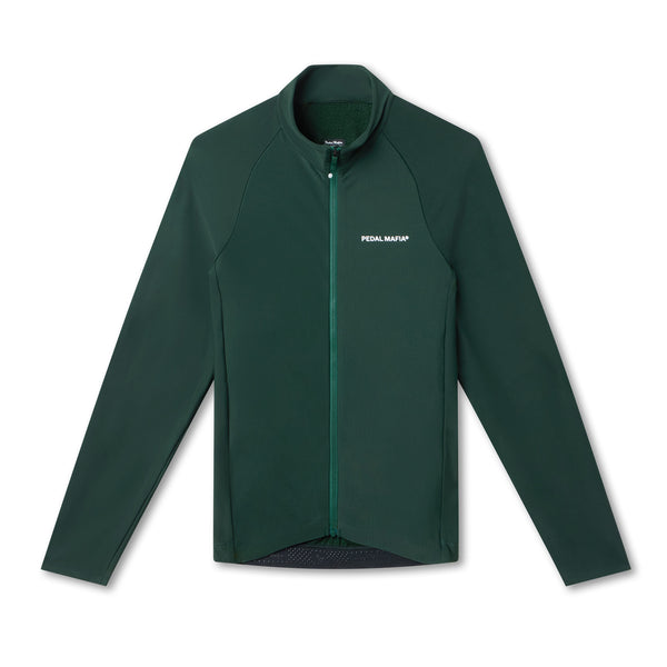 Men's Pro Midweight Thermal Jersey - Green | Pedal Mafia Australia