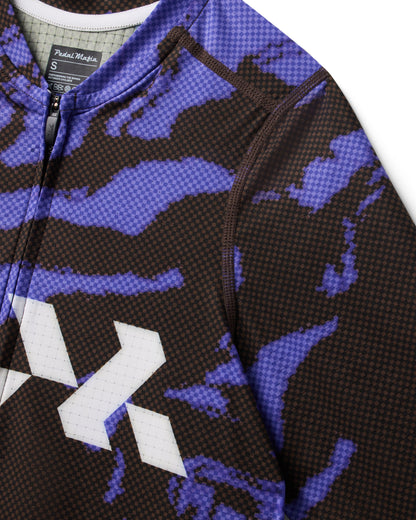Men's Pro Race Jersey - Glitch Flow Blue Shift