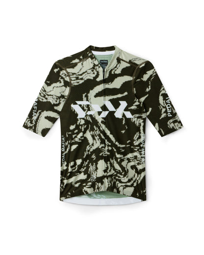 Men's Pro Race Jersey - Glitch Flow Desert Green