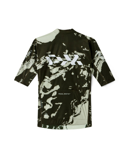 Men's Pro Race Jersey - Glitch Flow Desert Green