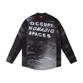 Nomadic Tech Long Sleeve T Shirt - Black Blur