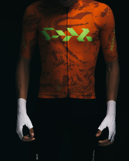 Men's Pro Race Jersey - Glitch Flow Ember