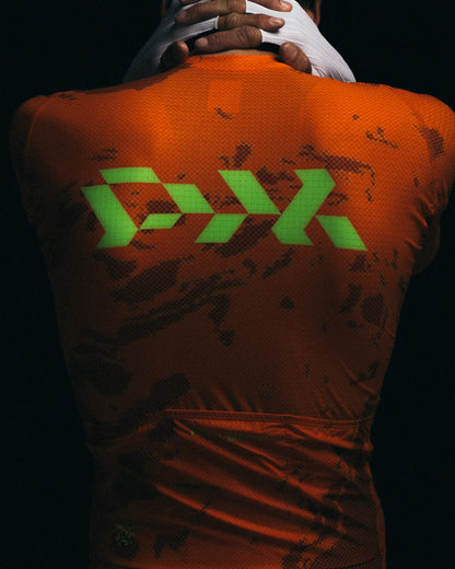 Men's Pro Race Jersey - Glitch Flow Ember