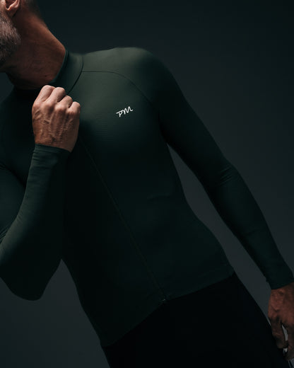 Mens Pro Midweight Thermal Jersey - PM Olive