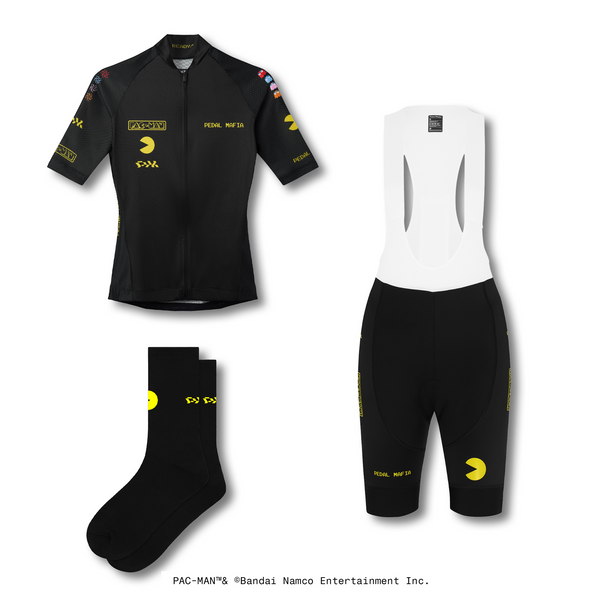 Women's PAC-MAN Cycling Kit Bundle - Black | Pedal Mafia Australia