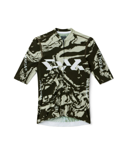 Women's Pro Race Jersey - Glitch Flow Desert Green