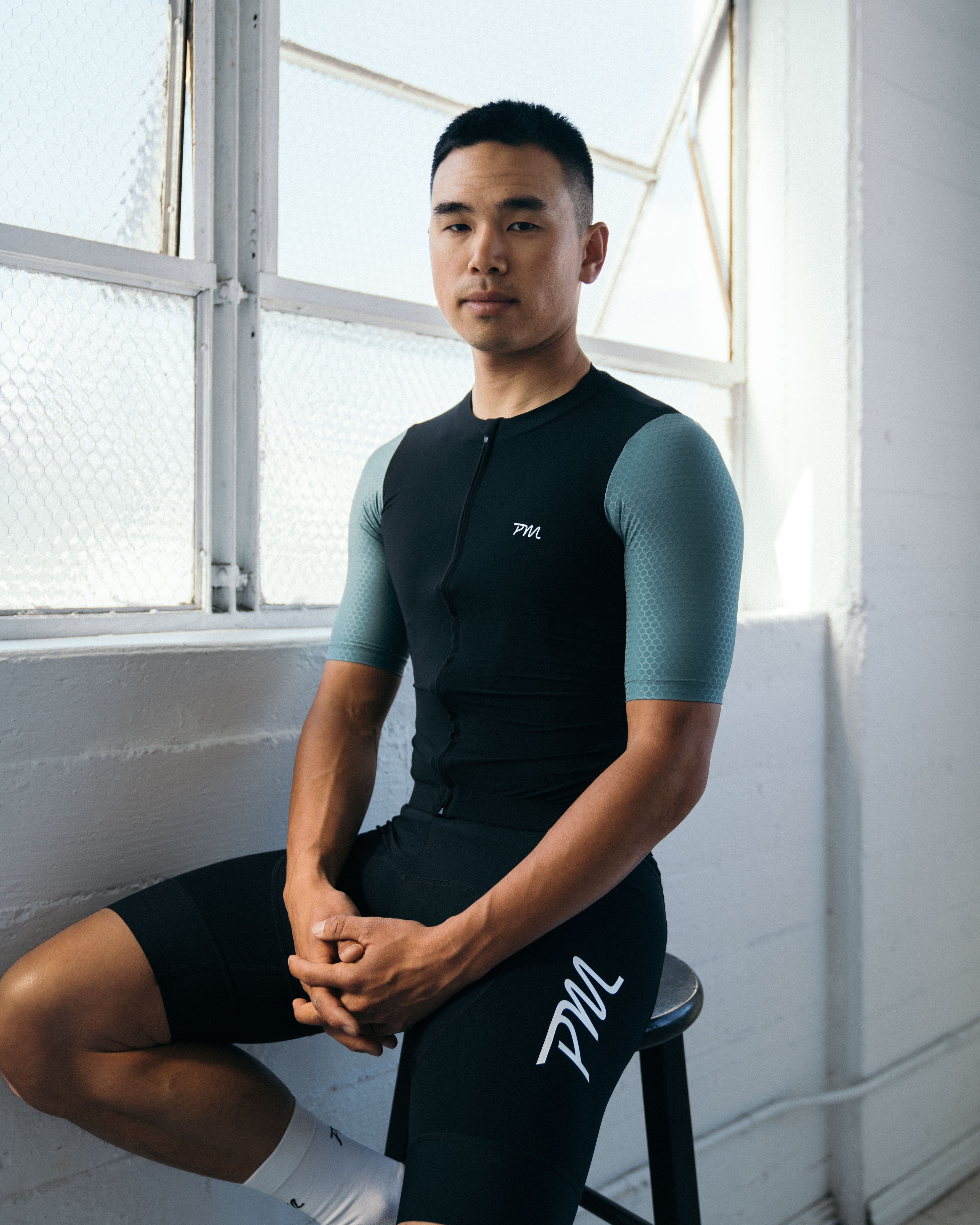 Mens Pro Cycling Bib - Black White | Pedal Mafia | Pedal