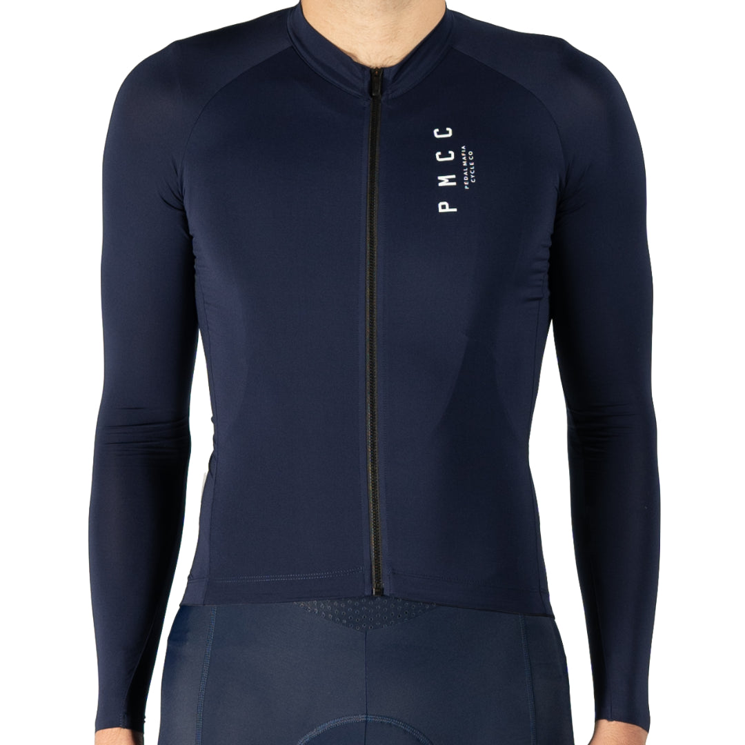 Mens Long Sleeve PMCC Jersey - Navy White S22
