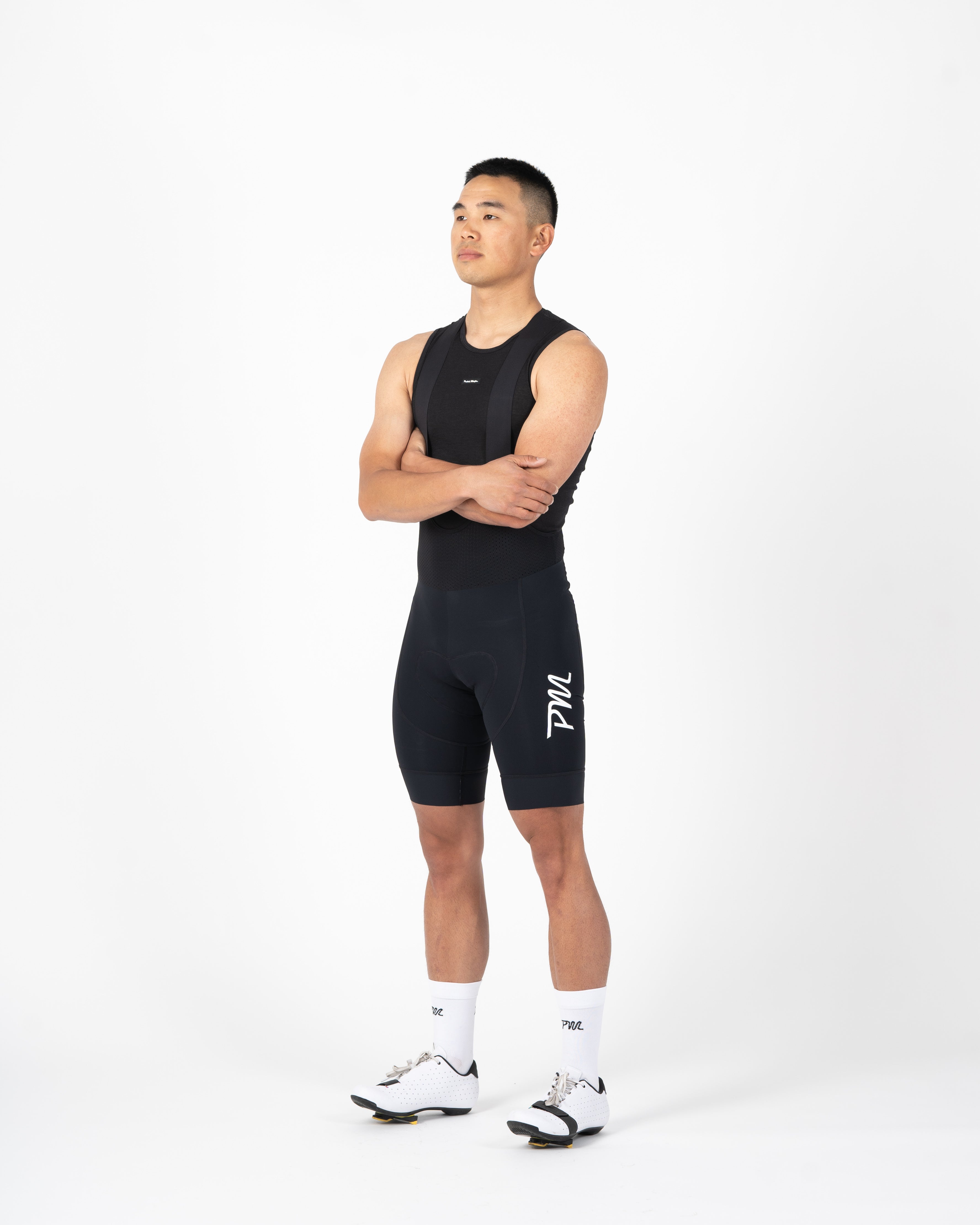 Mens Pro Cycling Bib - Black White | Pedal Mafia | Pedal Mafia